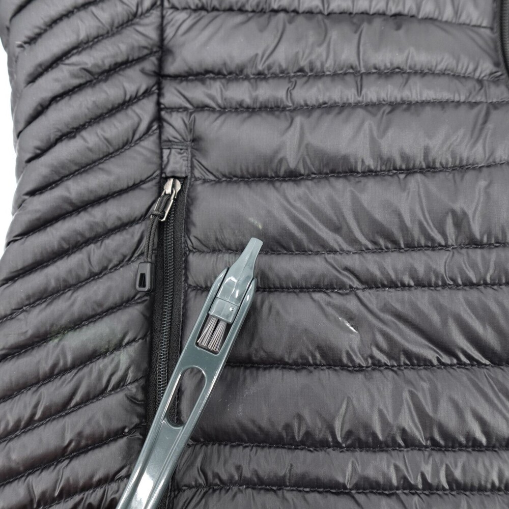 Patagonia Puffer Jacket Womens Small Black Hooded Full Zip Down Insulated - Picture 10 of 16